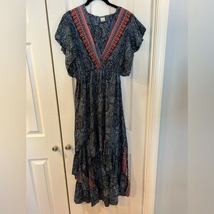 Silky boho style dress.